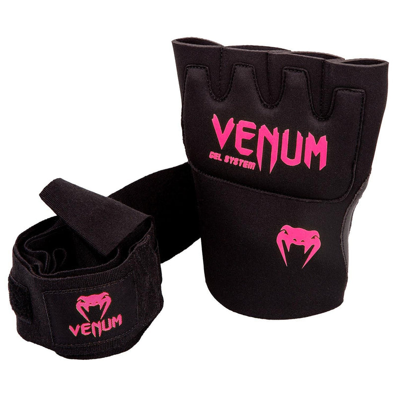 Guante venda Venum Kontact Gel - Negro/Rosa Fluo Foto 3