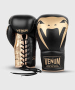 Guantes de Boxeo profesional Venum Giant 2.0  â€? cordones - Negro/Oro Foto 3