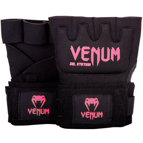 Guante venda Venum Kontact Gel - Negro/Rosa Fluo Foto 2