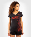 Camiseta De Algod??n Manga Corta Para Mujer UFC Venum Authentic Fight Week - Negro Foto 1