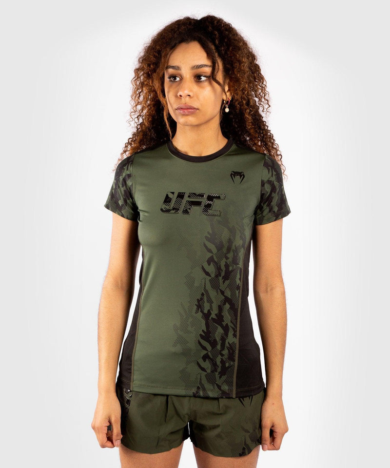 Camiseta T?©cnica Manga Corta Para Mujer UFC Venum Authentic Fight Week Performance - Caqui Foto 1