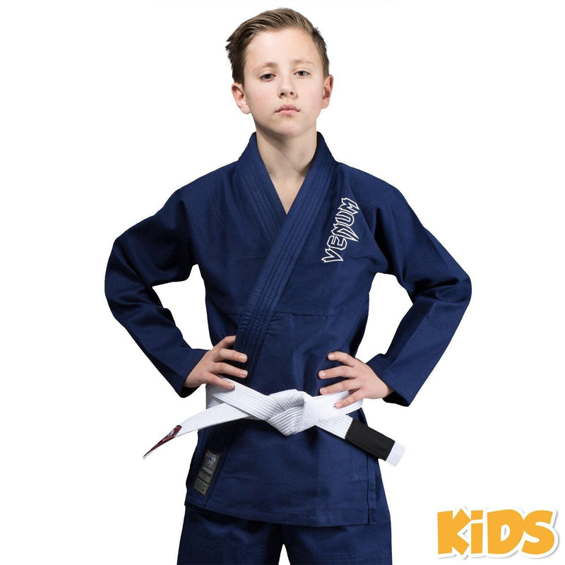 Kimono de BJJ Venum Contender Kids - Azul Marino