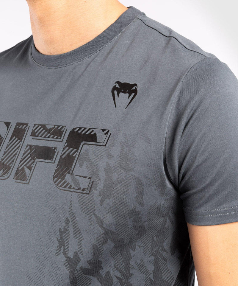 Camiseta De Algod??n Manga Corta Para Hombre UFC Venum Authentic Fight Week - Gris Foto 4
