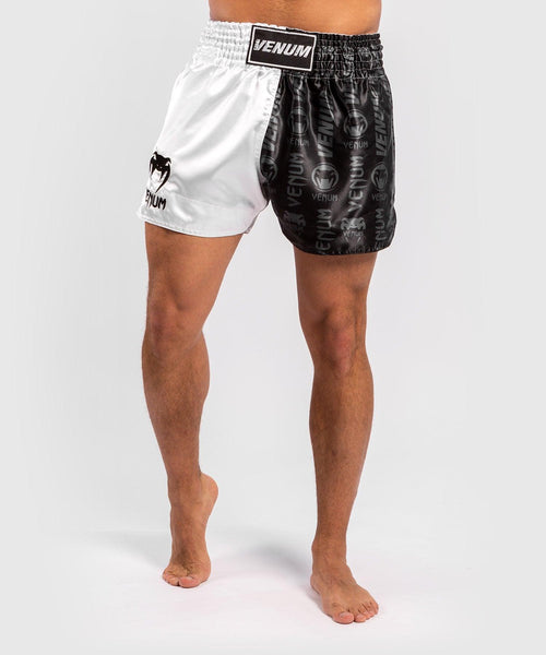Pantalones cortos Venum Logos Muay Thai - Negro/Blanco Foto 1