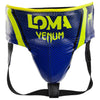 Protector inguinal de boxeo profesional Venum Edición Loma - Velcro - Azul/amarillo