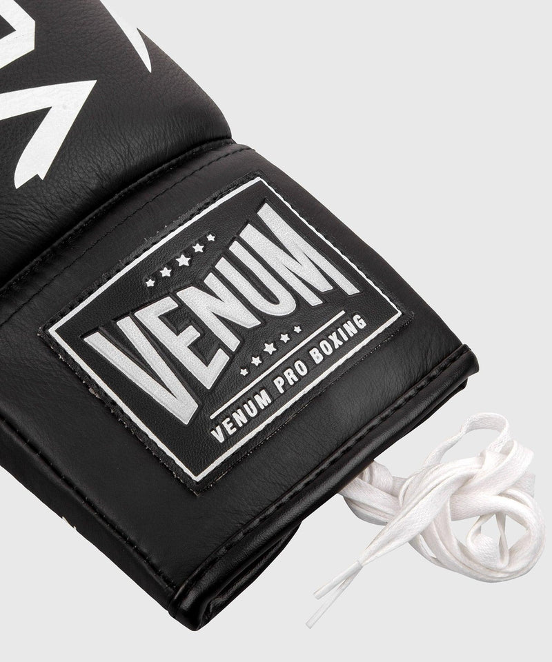 Guantes de Boxeo profesional Venum Hammer â€? Cordones - Negro/Blanco Foto 5