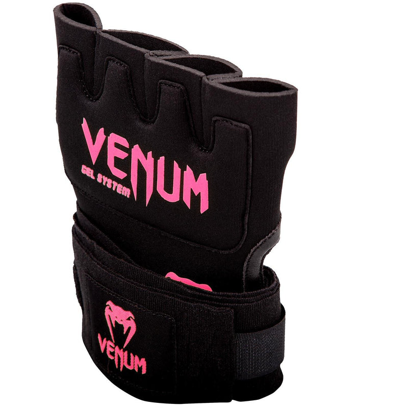 Guante venda Venum Kontact Gel - Negro/Rosa Fluo Foto 4