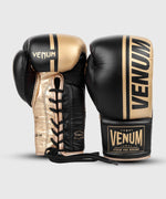 Guantes de Boxeo profesional Venum Shield â€? cordones - Negro/Oro Foto 3