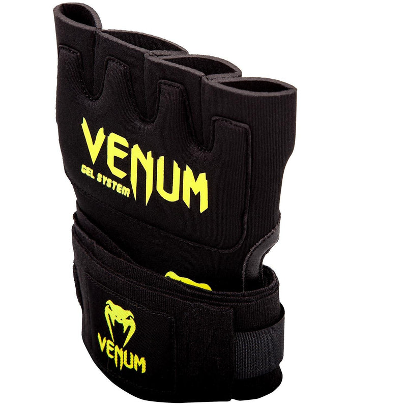 Guante venda Venum Kontact Gel - Negro/Amarillo Fluo Foto 3
