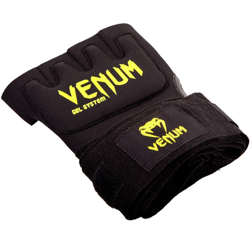 Guante venda Venum Kontact Gel - Negro/Amarillo Fluo Foto 2