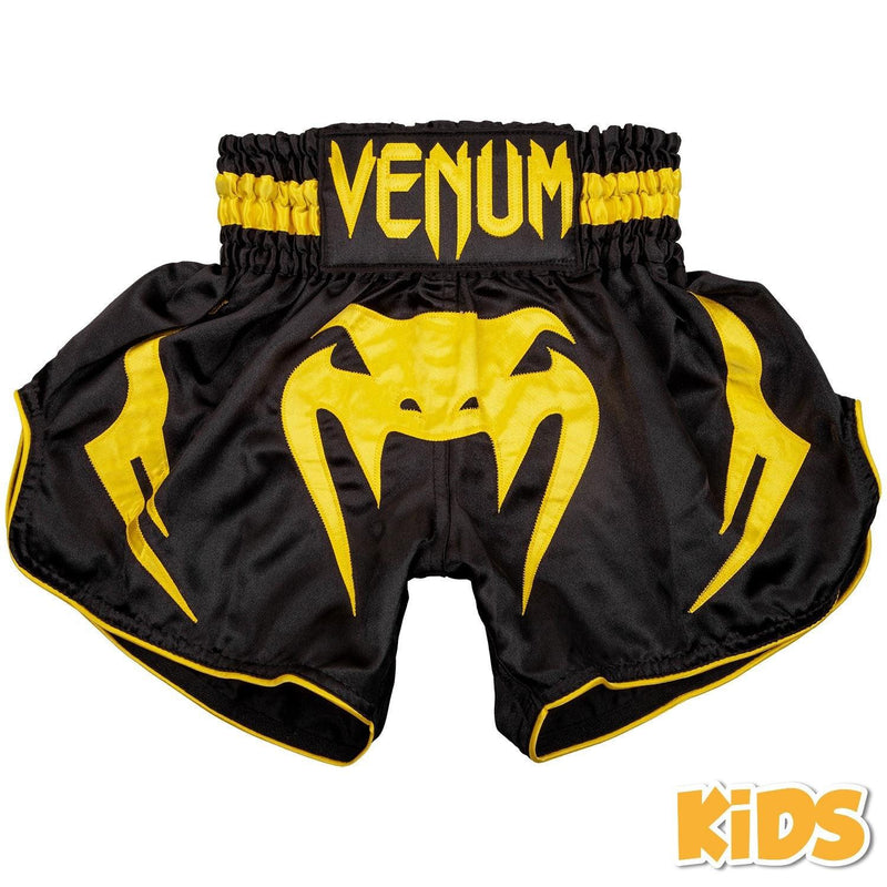 Pantalón de Muay Thai para Niños – Negro/Amarillo