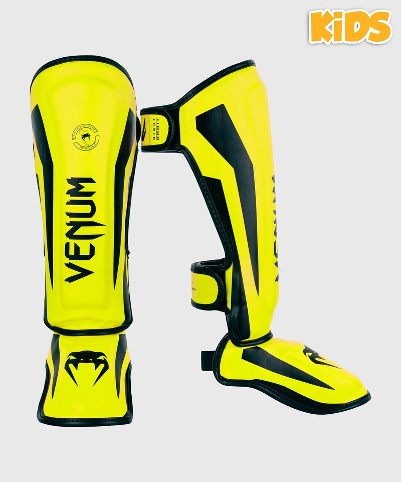 Espinillera para ni??os Venum Elite - Exclusividad - Amarillo Fluo Foto 2