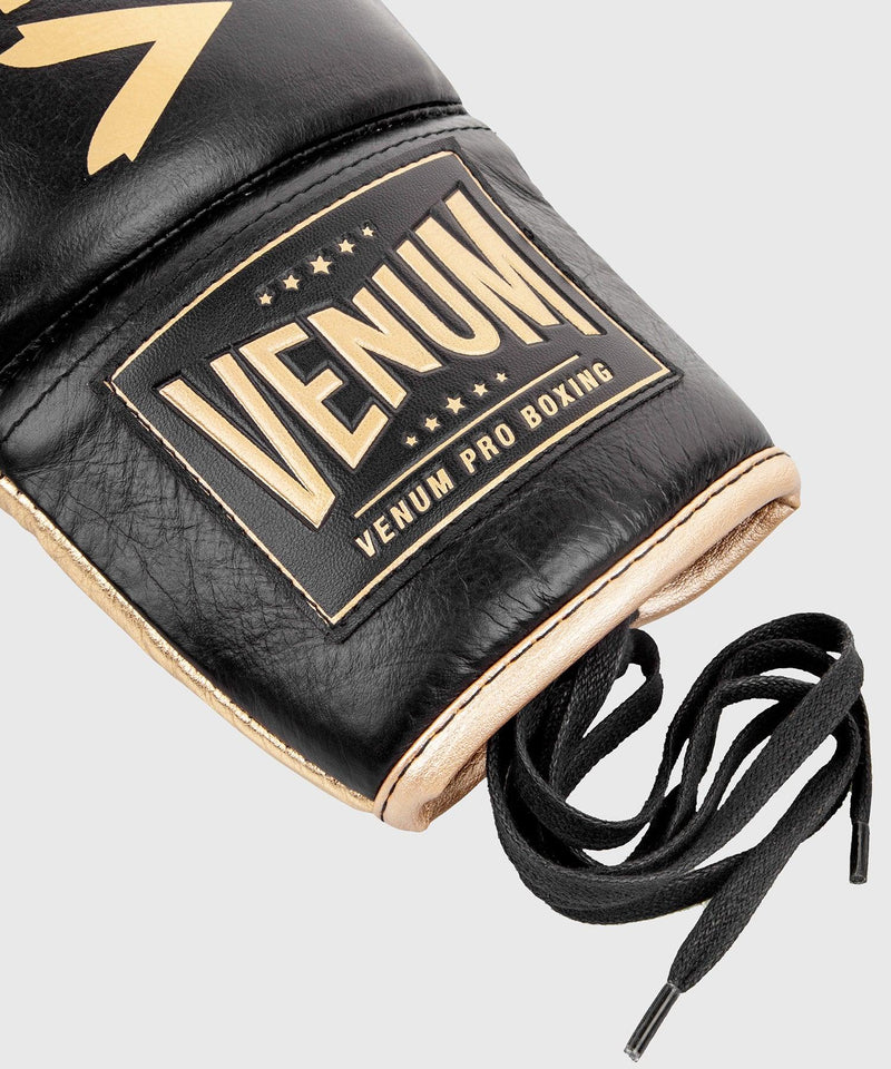 Guantes de Boxeo profesional Venum Hammer â€? Cordones - Negro/Oro Foto 7