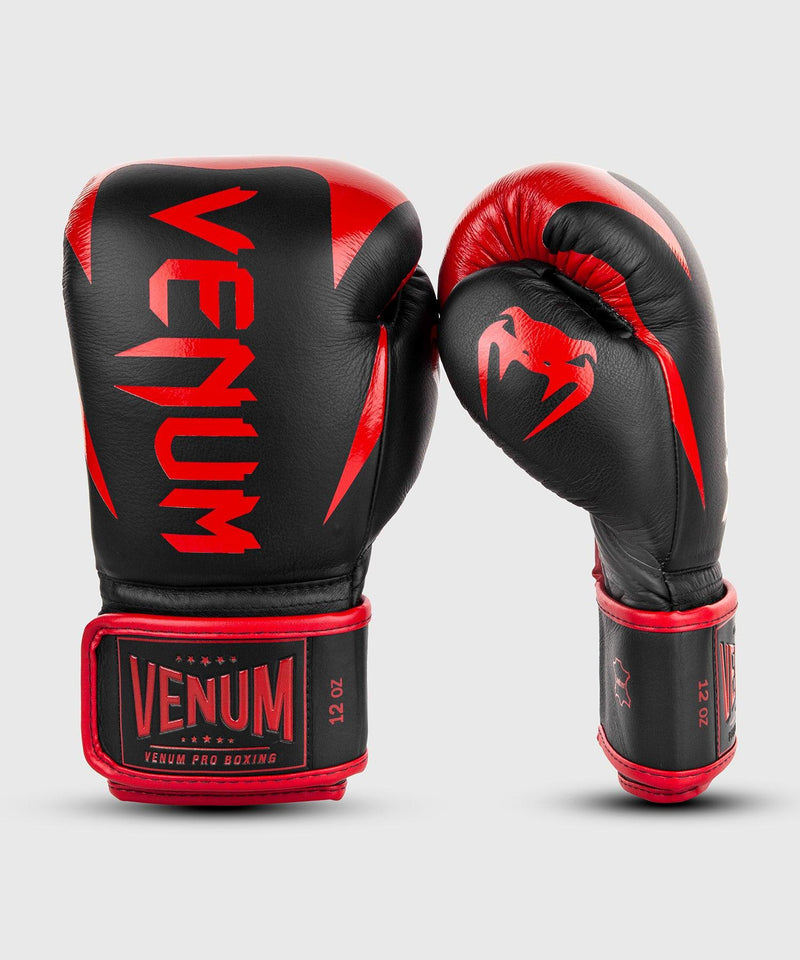 Guantes de Boxeo profesional Venum Hammer â€? Velcro - Negro/Rojo Foto 3
