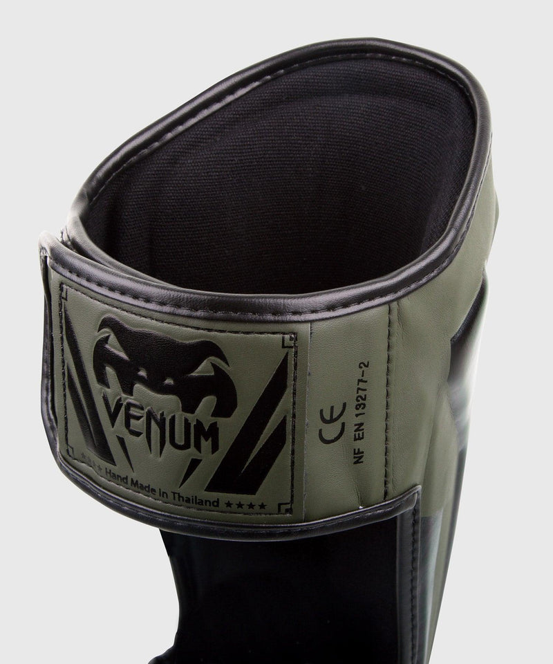 Espinilleras Venum Elite Standup - Caqui/Negro Foto 3