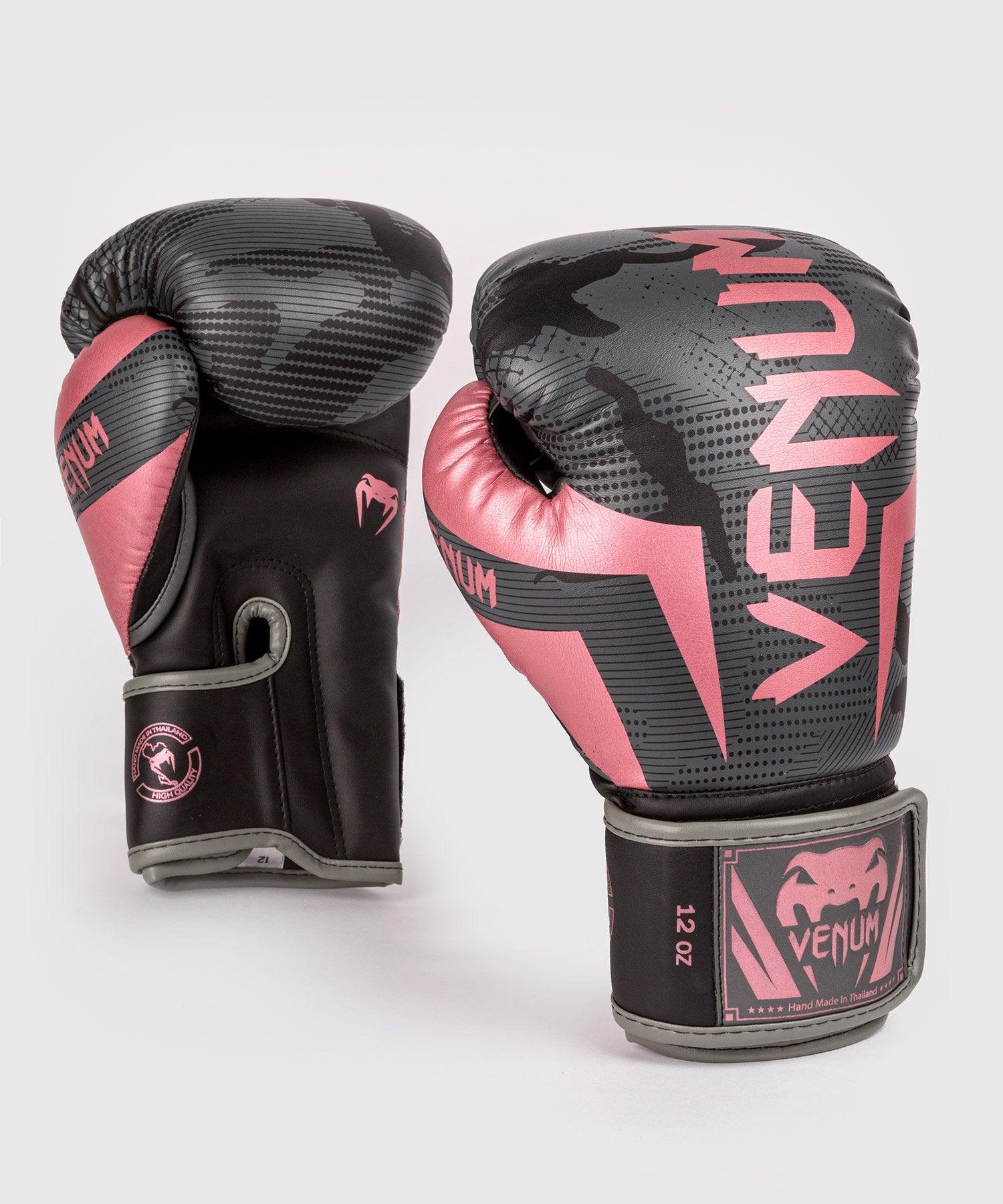 Guantes de boxeo Venum Elite - Negro/Oro rosa Foto 1