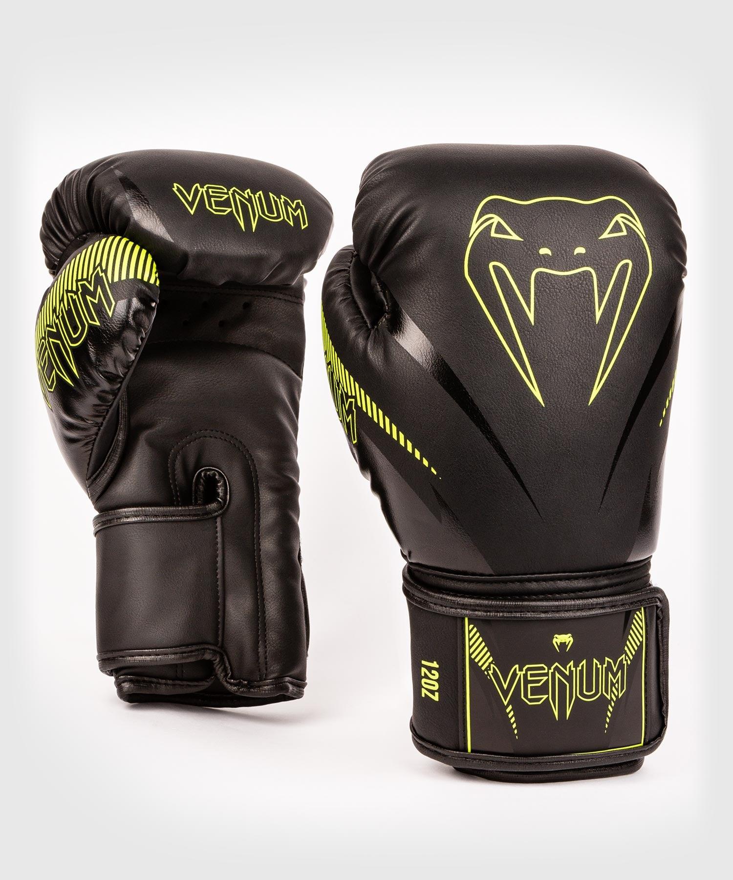 Guantes de Boxeo Venum Impact - Negro/Amarillo Fluo Foto 1