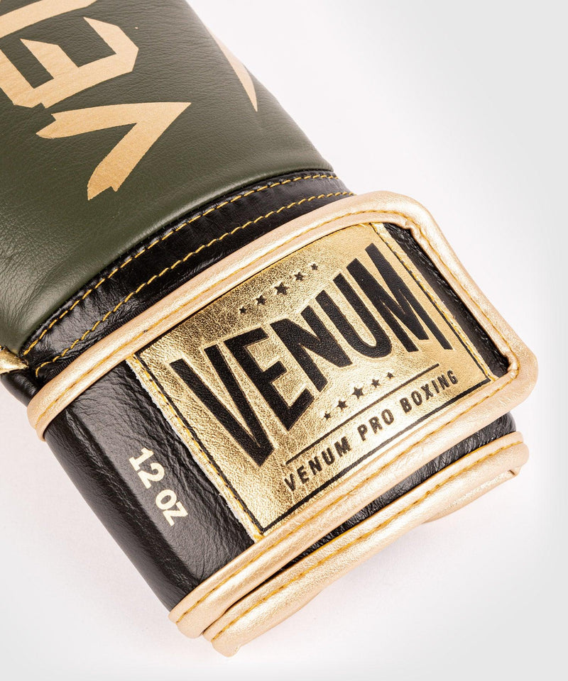 Guantes de Boxeo profesional Venum Hammer â€? Velcro - Caqui/Oro Foto 3