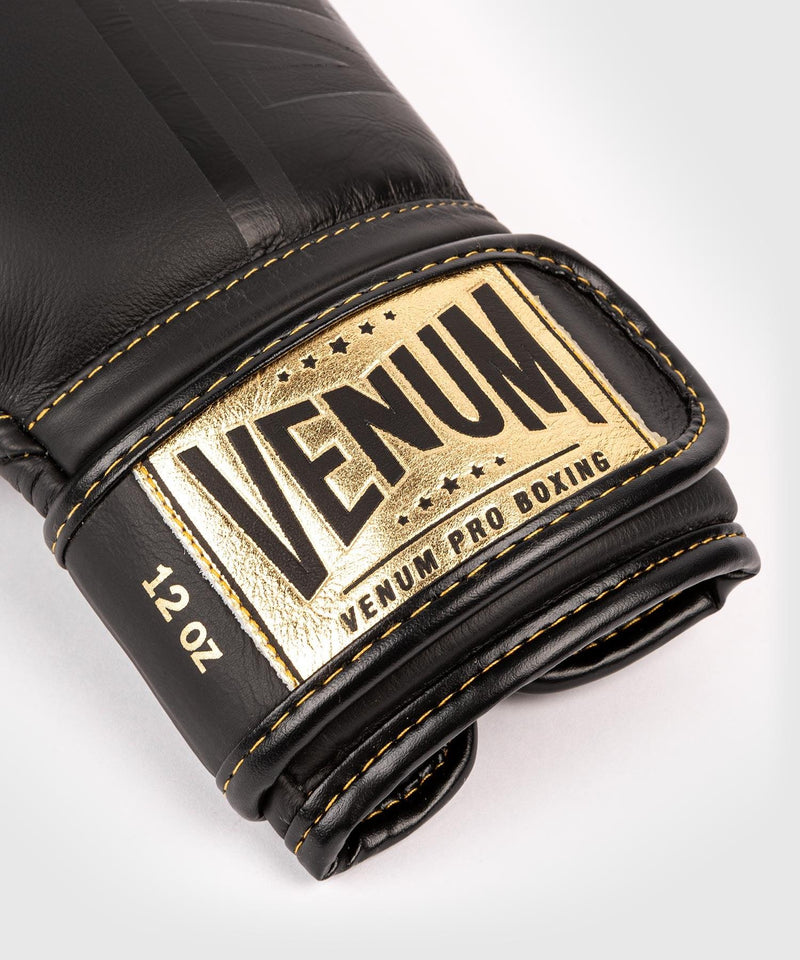 Guantes de Boxeo profesional Venum Shield â€? Velcro - Negro/Negro-Oro Foto 5
