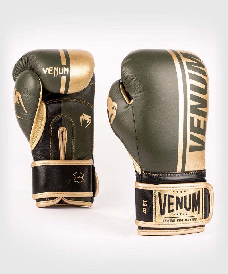 Guantes de Boxeo profesional Venum Shield â€? Velcro - Caqui/Oro Foto 2