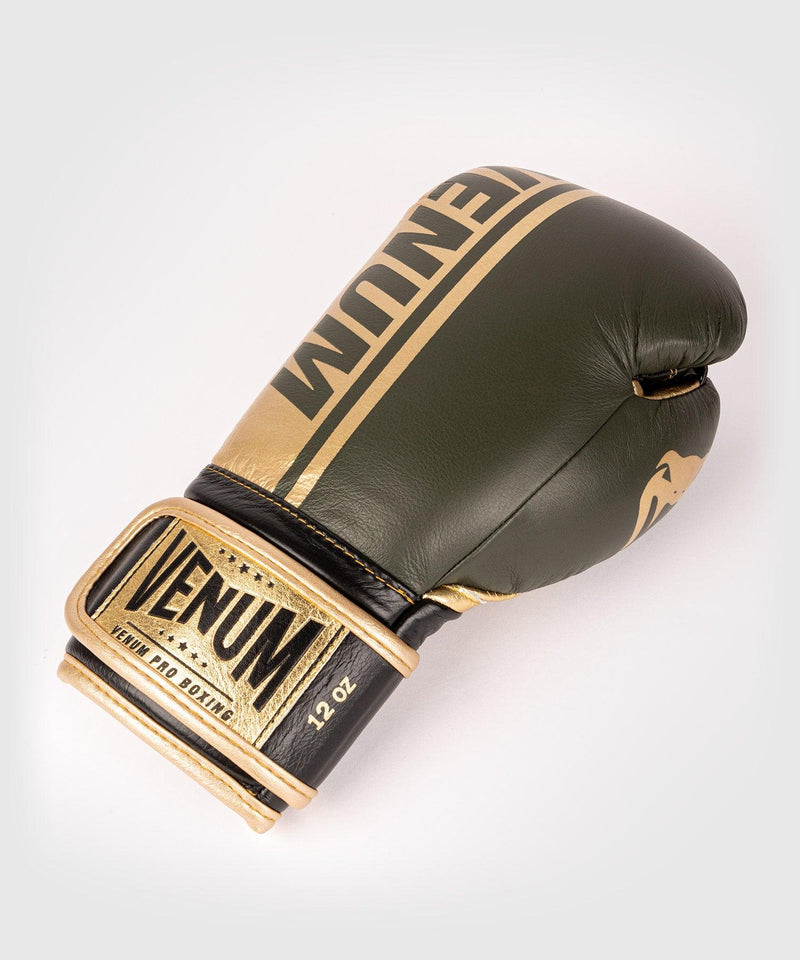 Guantes de Boxeo profesional Venum Shield â€? Velcro - Caqui/Oro Foto 6