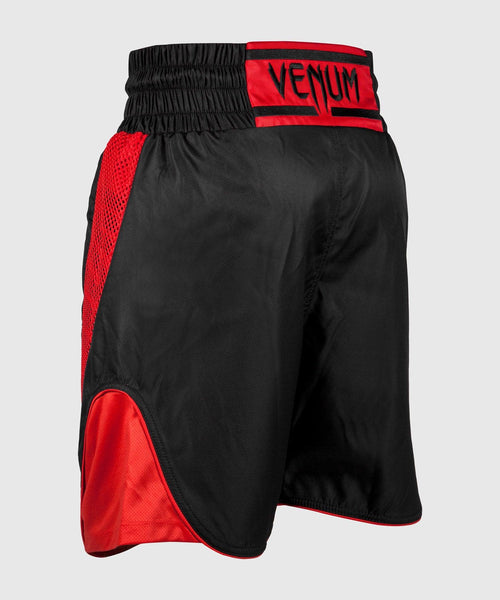 Pantal??n de Boxeo Venum Elite - Negro/Rojo Foto 2