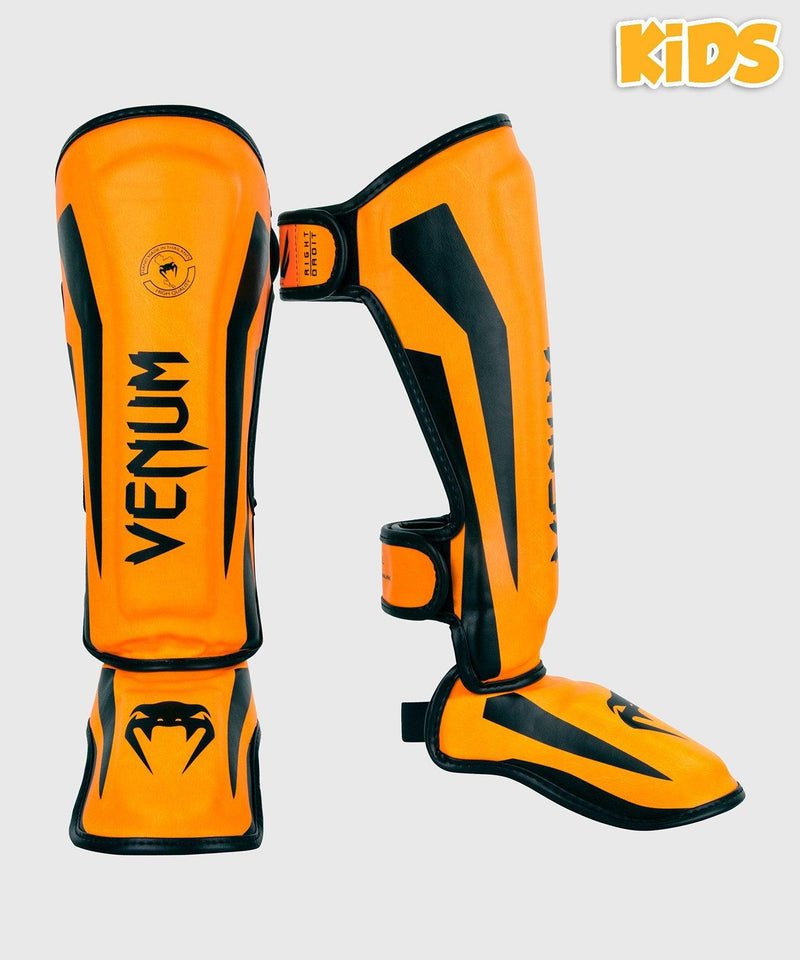 Espinillera para niños Venum Elite - Exclusividad - Naranja Fluo