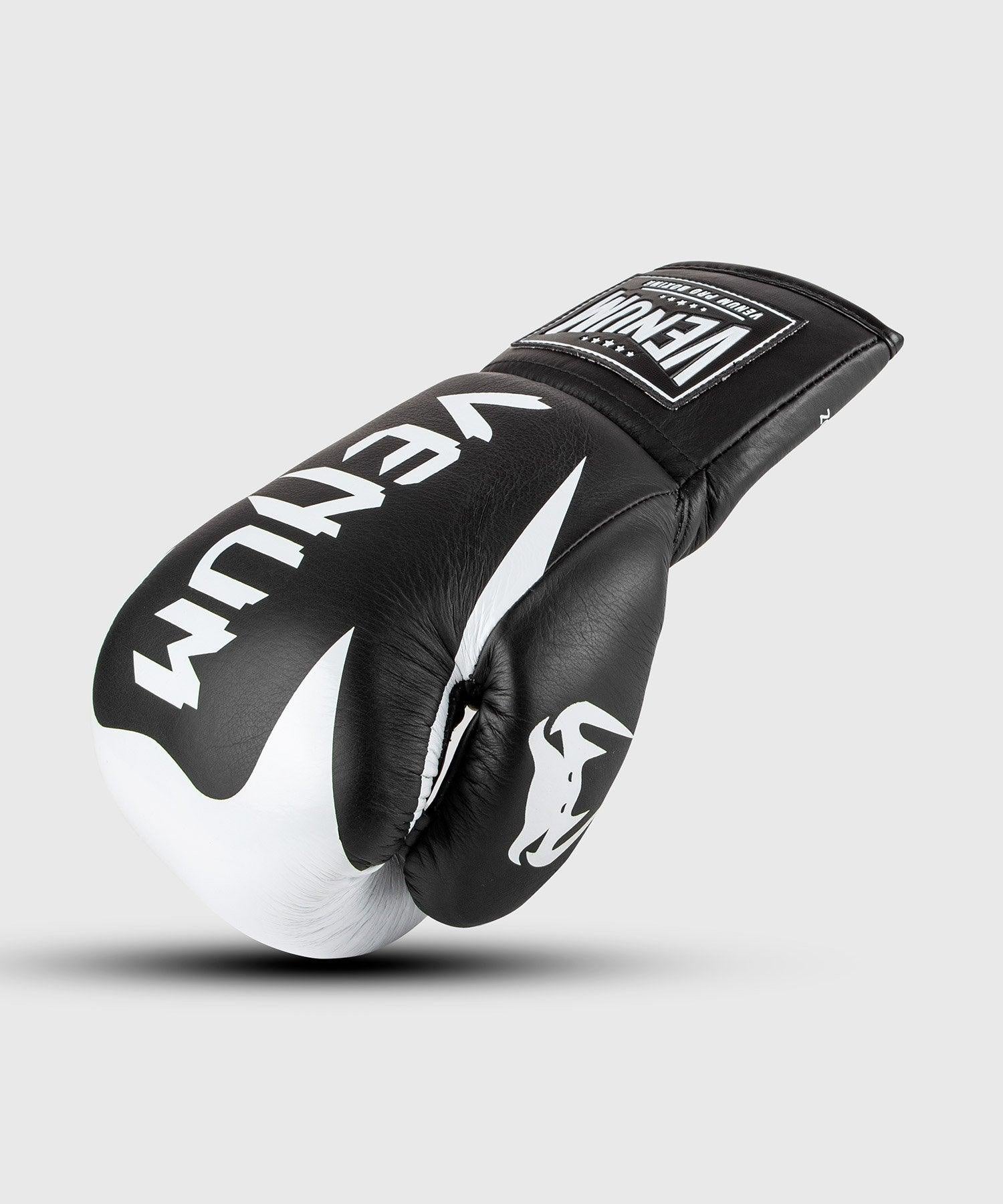 Guantes de Boxeo profesional Venum Hammer â€? Cordones - Negro/Blanco Foto 1