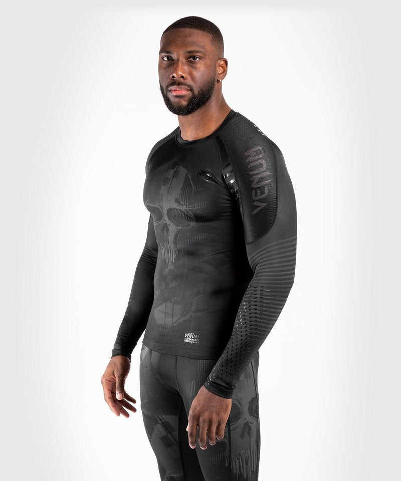 Rashguard Venum Skull - mangas largas - Negro / Negro 3