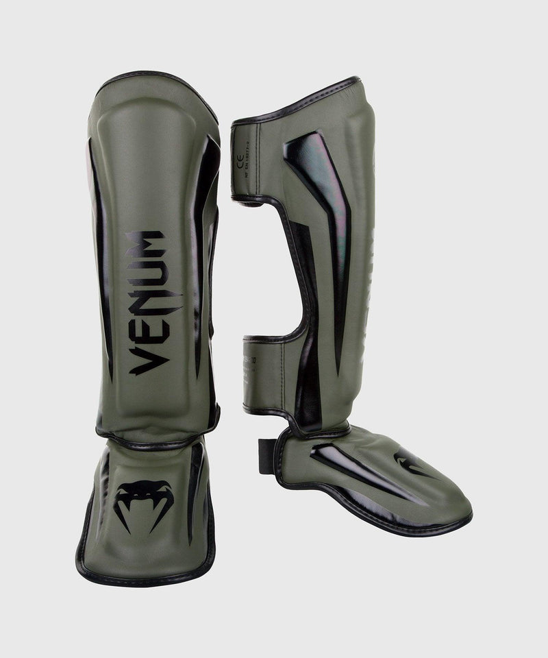 Espinilleras Venum Elite Standup - Caqui/Negro