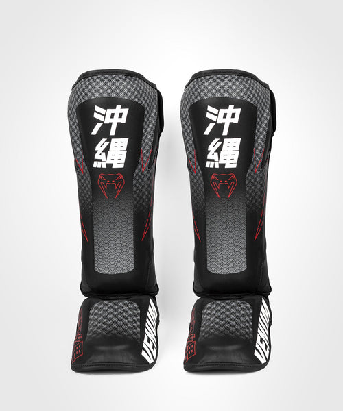 Espinilleras Venum Okinawa 3.0 - Negro/Rojo