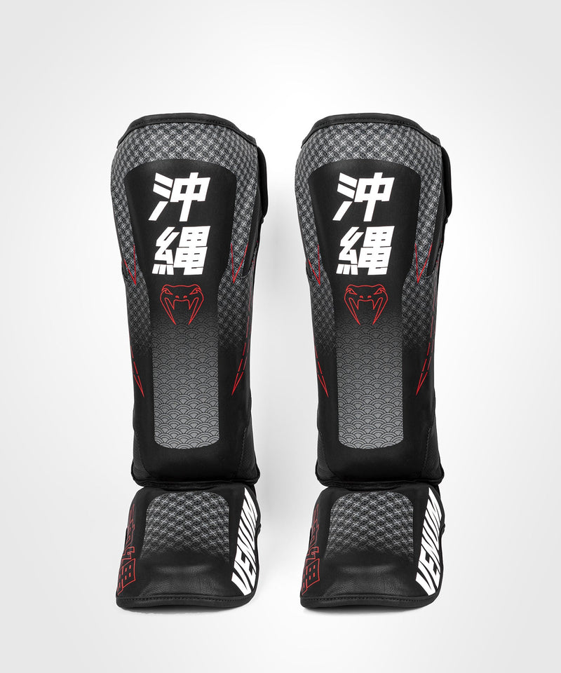 Espinilleras Venum Okinawa 3.0 - Negro/Rojo