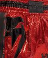 Pantalón de Muay Thai Venum Giant Foil - Rojo/Negro