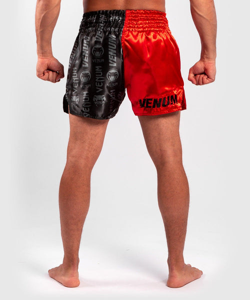 Pantalones cortos Venum Logos Muay Thai - Negro/Rojo Foto 2