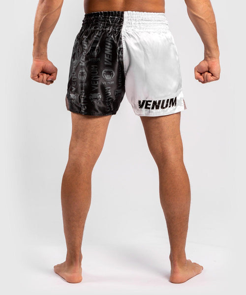 Pantalones cortos Venum Logos Muay Thai - Negro/Blanco Foto 2