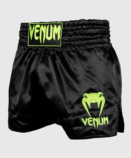 Pantal??n de Muay Thai Venum Classic - Negro/Amarillo Fluo Foto 1