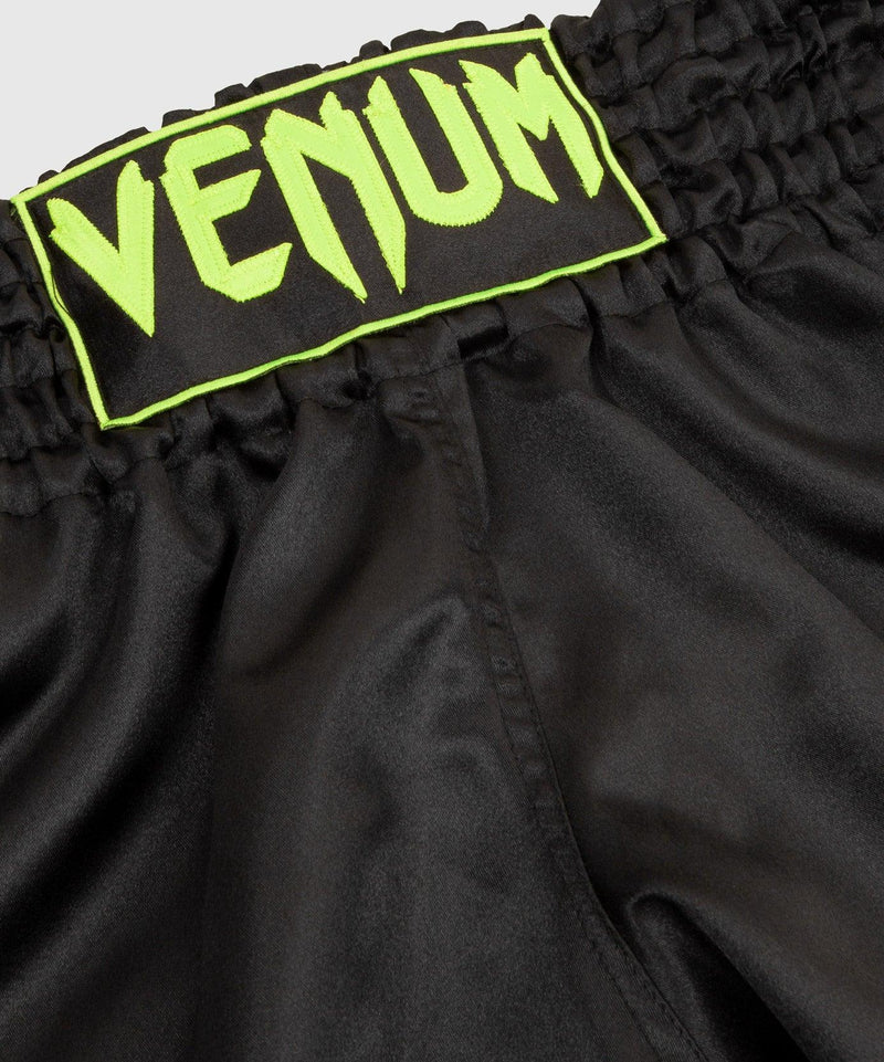Pantal??n de Muay Thai Venum Classic - Negro/Amarillo Fluo Foto 3