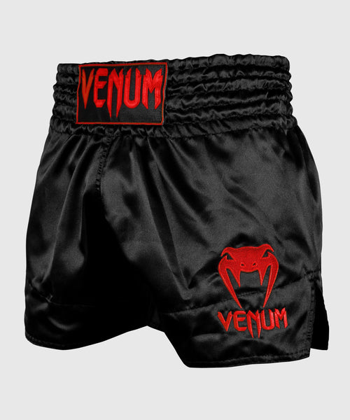 Pantal??n de Muay Thai Venum Classic - Negro/Rojo Foto 1