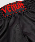 Pantal??n de Muay Thai Venum Classic - Negro/Rojo Foto 3