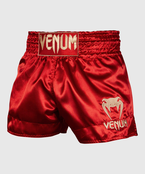 Pantalón de Muay Thai Venum Classic - Burdeos/Oro