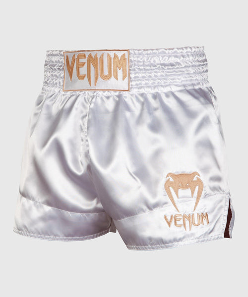 Pantalón de Muay Thai Venum Classic - Blanco/Oro