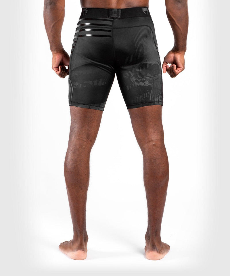 Shorts de compresión Venum Skull - Negro/Negro - 2