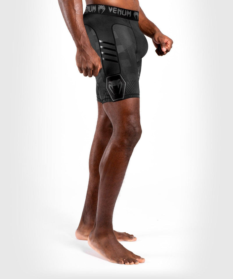 Shorts de compresión Venum Skull - Negro/Negro - 5