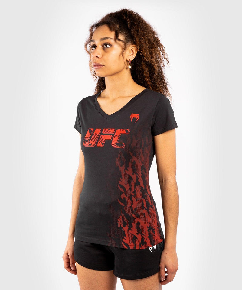 Camiseta De Algod??n Manga Corta Para Mujer UFC Venum Authentic Fight Week - Negro Foto 3