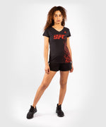 Camiseta De Algod??n Manga Corta Para Mujer UFC Venum Authentic Fight Week - Negro Foto 5