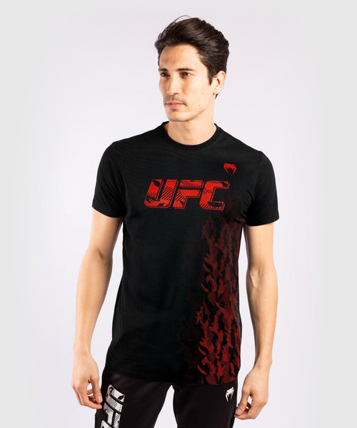 Camiseta De Algod??n Manga Corta Para Hombre UFC Venum Authentic Fight Week - Negro Foto 1