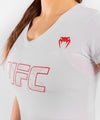 Camiseta De Algod??n Manga Corta Para Mujer UFC Venum Authentic Fight Week - Blanco Foto 4