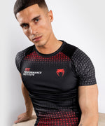 Camiseta de compresión Venum UFC Performance Institute - Manga corta - Negro/Rojo