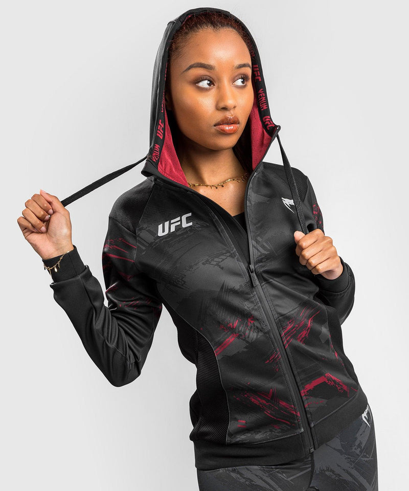 Sudadera con cremallera UFC Venum Authentic Fight Week 2.0 - Para mujer - Negro