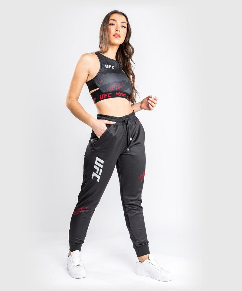 Pantalones deportivos UFC Venum Authentic Fight Week 2.0 - Para mujer - Negro/Rojo